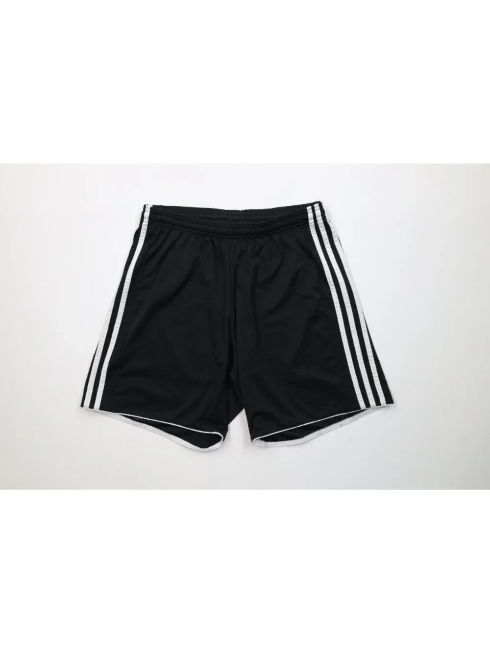 Vintage Adidas Mens Size Medium Striped Running Jogging Soccer Shorts Black